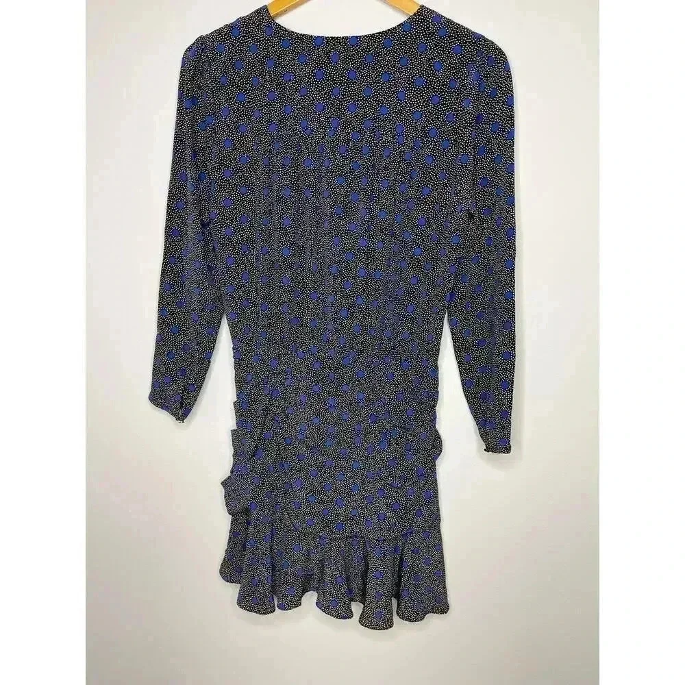 Veronica Beard  Lou Lou Ruched Dress size 6 100% Silk long sleeve mini - Picture 9 of 13